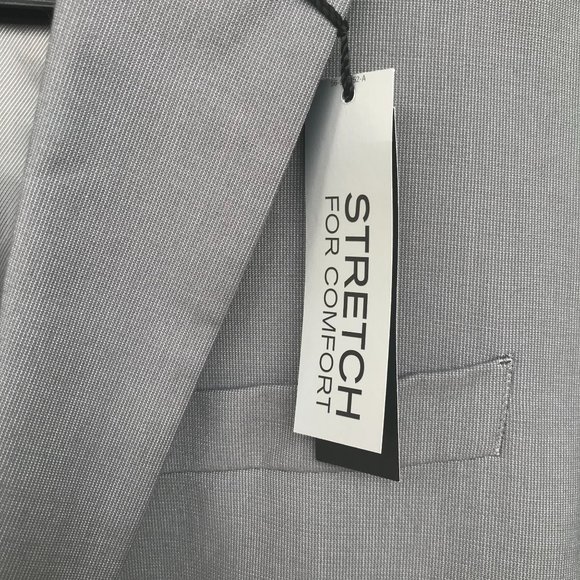 J. Ferrar Mens Grey Stretch Technology Slim Fit 2 Button Blazer Size 44 Long - Picture 6 of 7